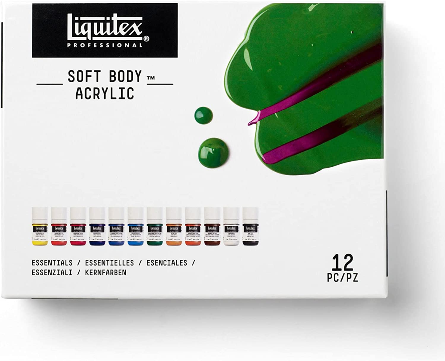 230527224511503_1 Liquitex Professional Soft Body Acrylic Paint, 12 x 22ml (0.74-oz), Essentials Set - Image 1